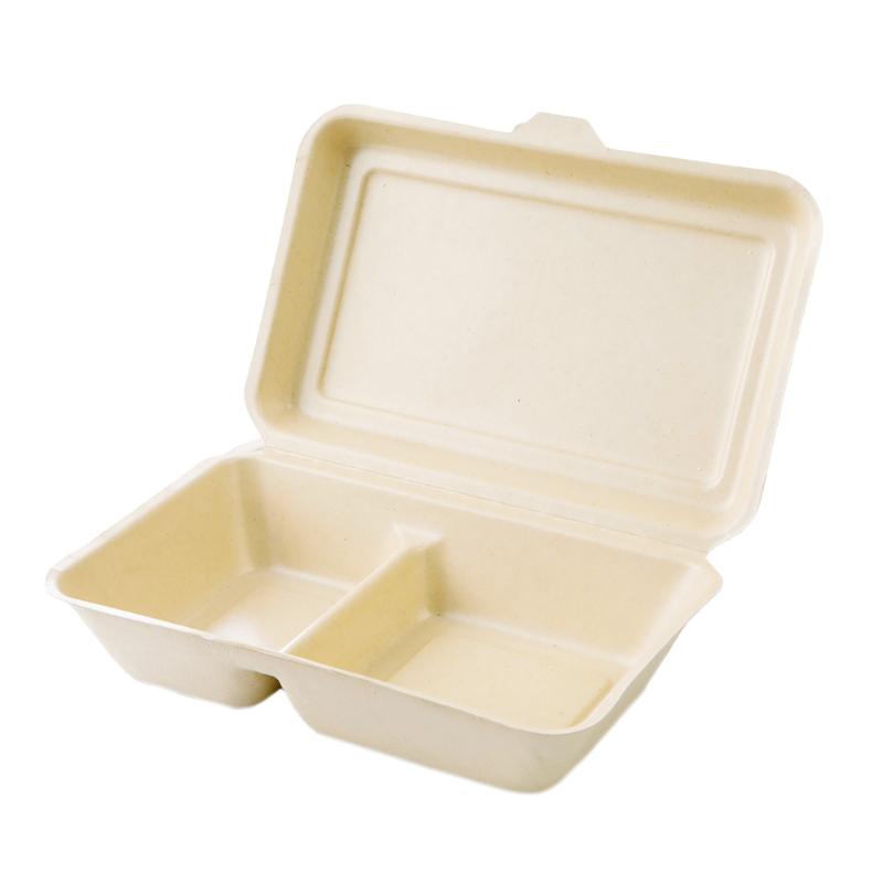 【500枚】弁当容器 ランチボックス 1000ml 仕切り付き ラミ加工 青葉紙業 00776911