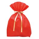 【5個】ラッピング用品 50-3951 巾着袋 超BIG 750×1000 レッド 1P ササガワ 00777857