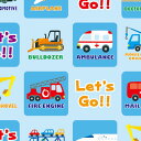 【1袋】ギフト資材 49-1308 包装紙 はたらくのりもの 半才判 50枚入 ササガワ 00778004