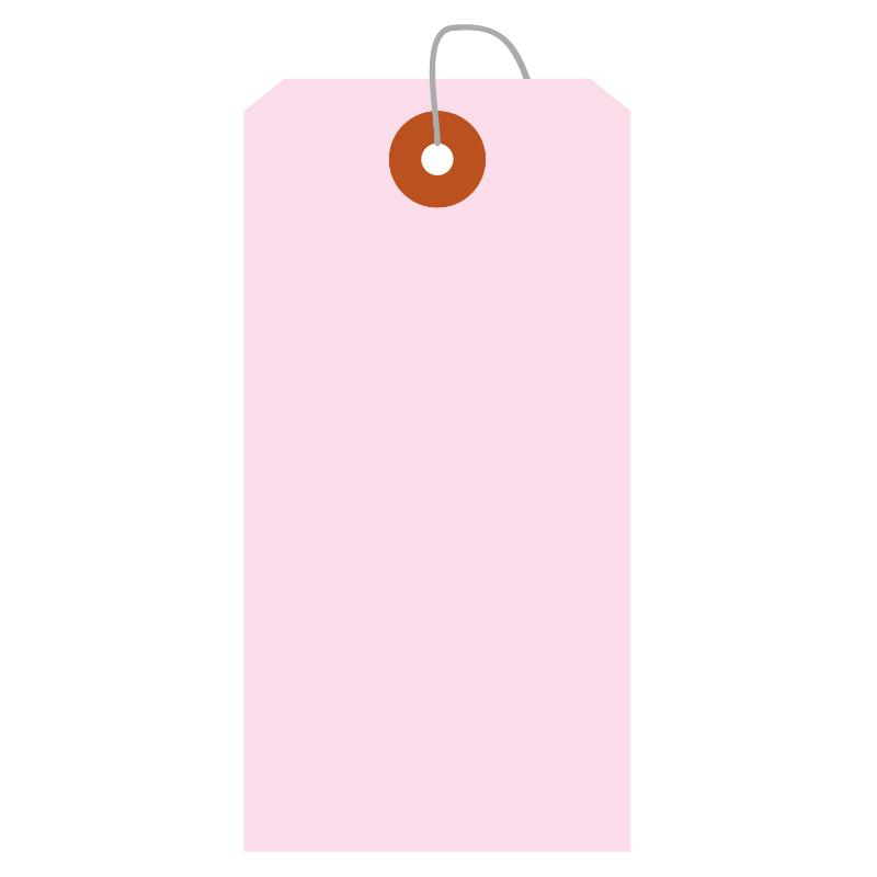 【1個】提札 25-142 カラー荷札 大 桃 一穴 1000P ササガワ 00778214