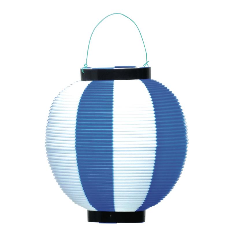 【5個】販促用品 40-7041 ポリ提灯 装飾用 青白 ササガワ 00778367