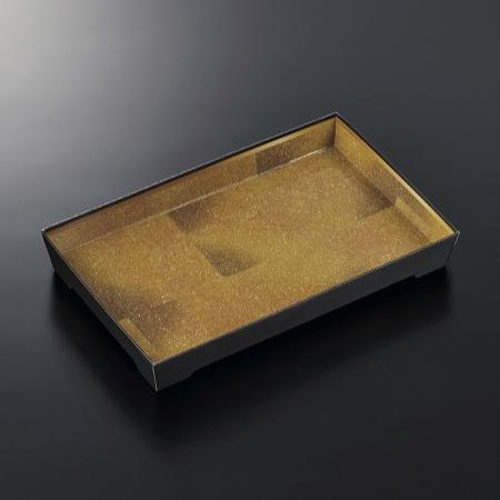 Disposable - 【400枚】寿司容器 SKS 20-12 金箔-黒 身 中央化学 00778740