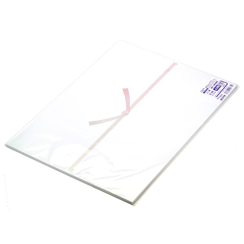 【5袋】事務用品 2-510 のし紙 A3判 五本結切 のし無し 京 100枚入 ササガワ 00781848 [2]