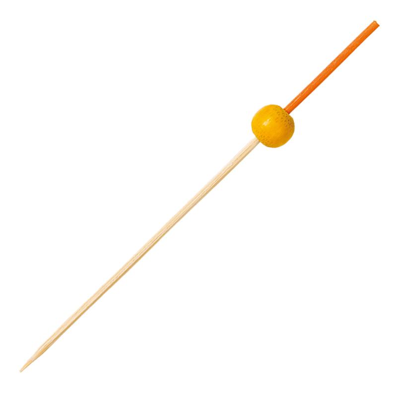 【1組】竹串 綾珠かんざし串 100本入 9cm 黄 18258C 萬洋 00782965