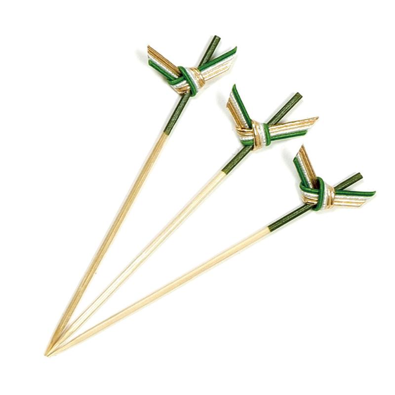 【1組】竹串 織部串(緑) 12cm 100本入 萬洋 00783086