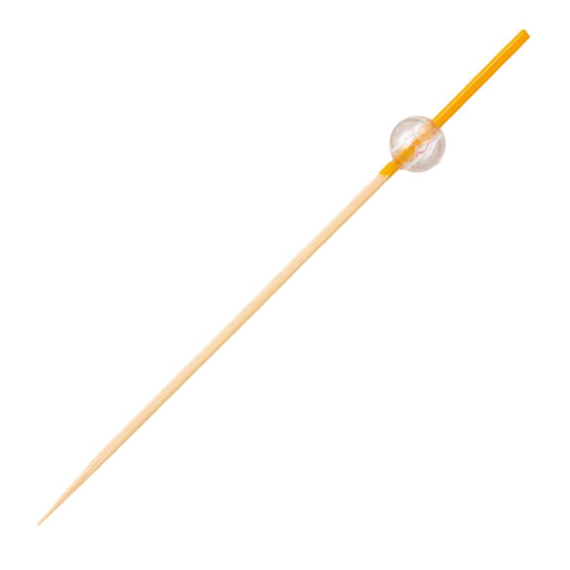 Bamboo Skewers - 【1組】竹串 とんぼ珠串(黄) 9cm 100本 萬洋 00783168