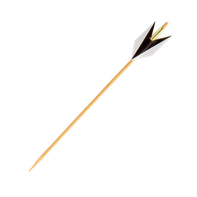 【1組】竹串 矢羽根串(並・黒) 12cm 100本入 萬洋 00783215