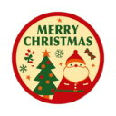 【300枚】ラベル SP-716 MERRY CHRISTMAS サンタ(中) 朋JSP 00686836