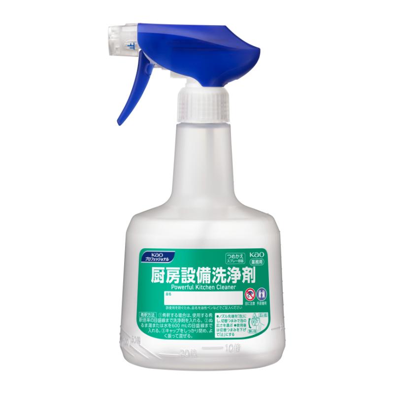 【1本入/バラ】厨房設備洗浄剤スプレー容器600ml 容器のみ 厨房設備洗浄剤専用 00223537 プロステ