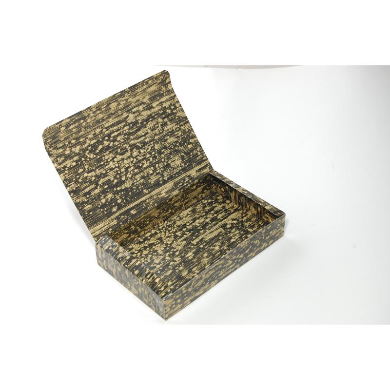 【300点】弁当容器 竹皮紙容器PTY-120HU-B/G(黒×金) 松本 00801521