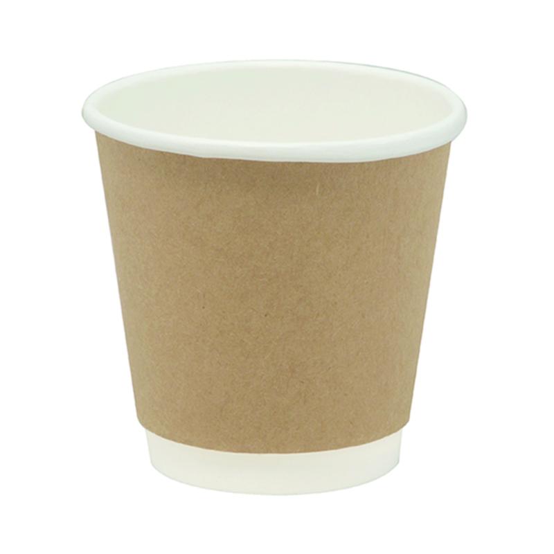 【1000点】紙コップ ヘイコー 二重断熱カップ6オンス 未晒 口径80 HEIKO（シモジマ） 00801912