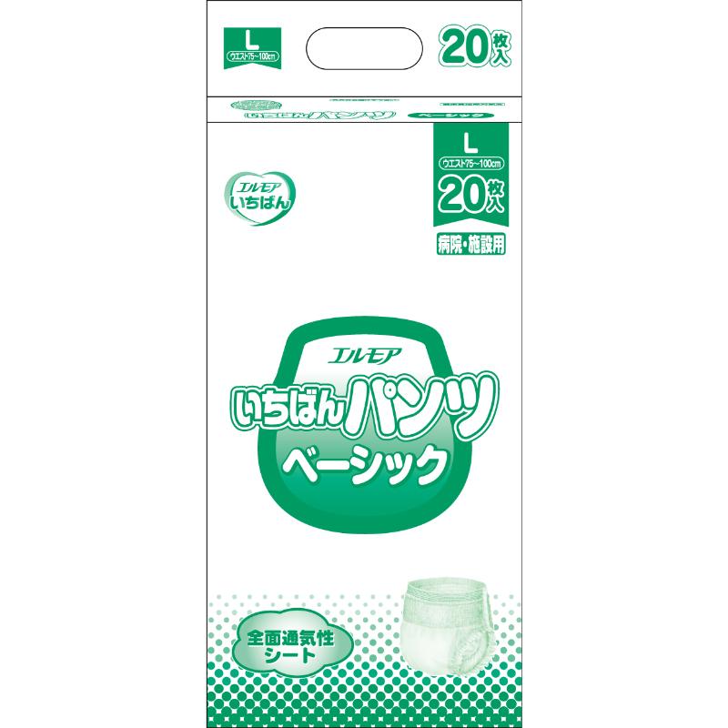 【6点】【介護/医療】紙おむつ いちばんパンツベーシックL20枚 カミ商事 00807472