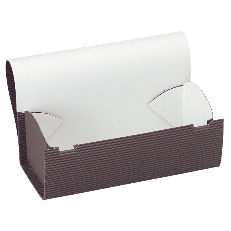 【200点】ギフト箱 ロールケース小ブラウン/白 ヤマニパッケージ 00389935
