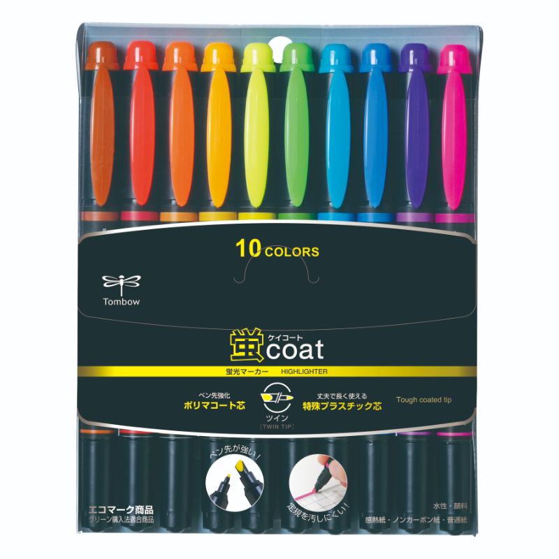 【100点】筆記具 WA-TC10C 蛍光マーカー蛍COAT 10C トンボ鉛筆 00805030