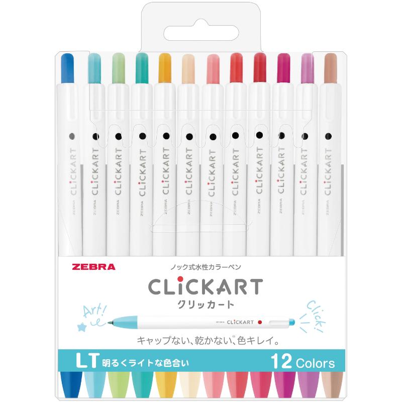 【80点】筆記具 WYSS22-12CLT クリッカート 12色セット LT ゼブラ 00805042