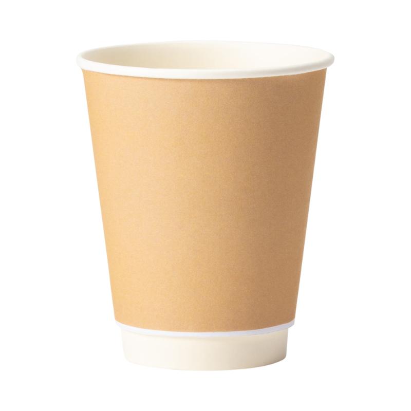 Paper Cups - 【40点】紙コップ エアウォールカップ クラフトカラー260ML 25枚入 サンナップ 00818000