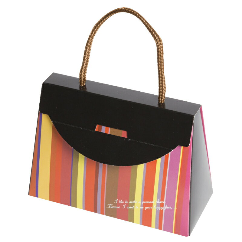 【100点】ギフト箱 ハンディーバッグ ストライプM ヤマニパッケージ 00818055