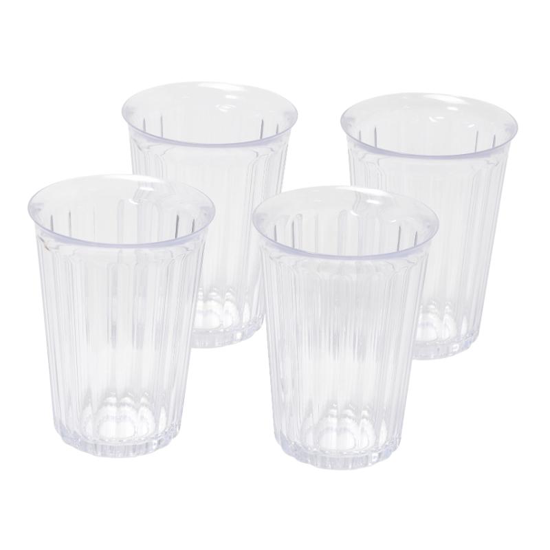 Other Tableware - 【24点】グラス 割れにくいPCタンブラー ストライプ380ml(4個組) パール金属 00799490