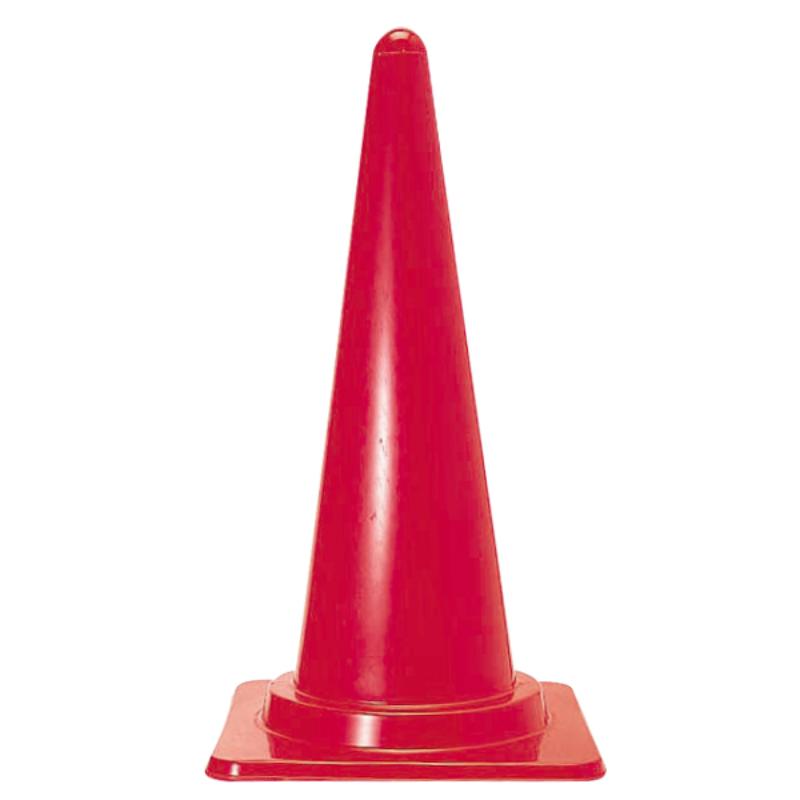 【1点】安全保安用品 カラフルコーン(ライン無) レッド 友屋 00806313(3)
