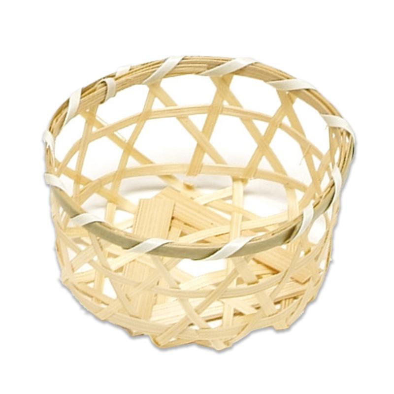 【1000点】竹かご 白丸 萬洋 00820363