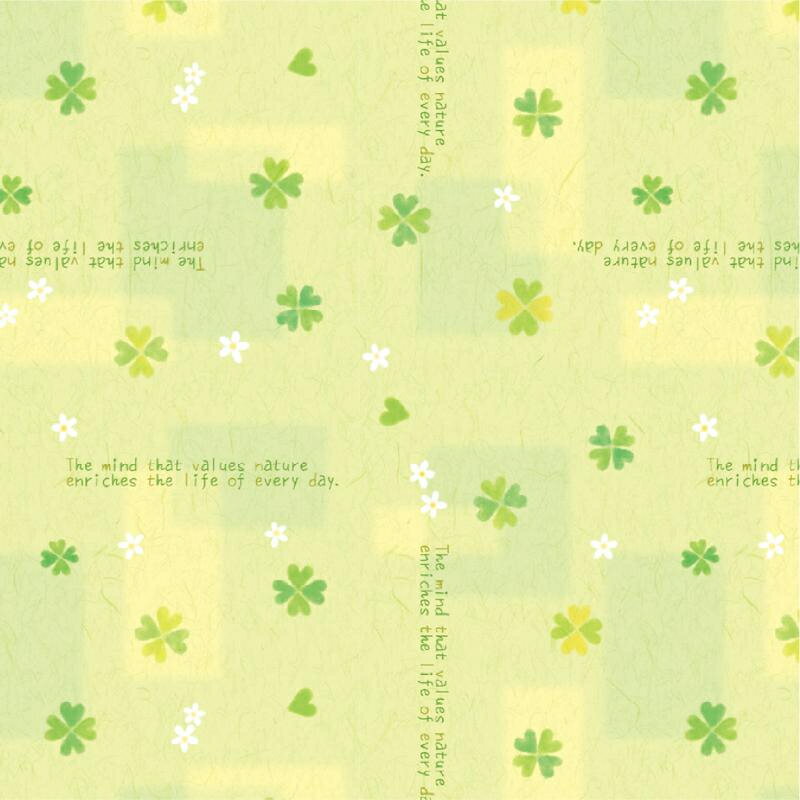 【1点】ギフト資材 49-1514 包装紙 ハッピークローバー 半才判 50枚入 ササガワ 00822946