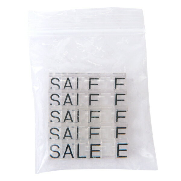 【1点】陳列備品 ニュープライスキューブ補充L用(5セット) 透明/黒 SALE 友屋 00825351