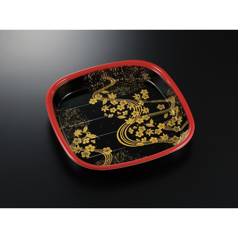 Rakuten - 【280点】寿司容器 美軽角桶 4 花泉R-黒 身 中央化学 00820966