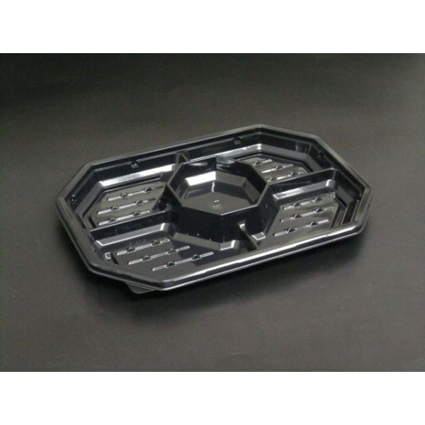 【10点】オードブル容器 バイオ マーチ31-21B 5S 黒 リスパック 00821905