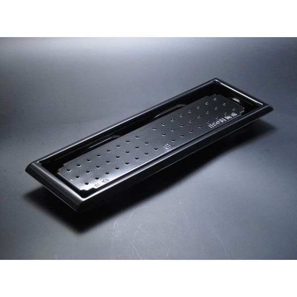 【600点】寿司容器 バイオPET 板前横08B 黒 リスパック 00821977