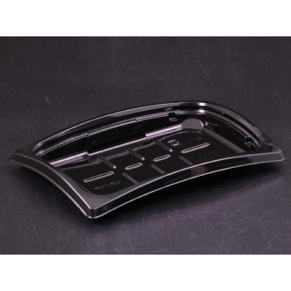 【1200点】惣菜容器 バイオ Pリッジ18-12B 黒 リスパック 00822153