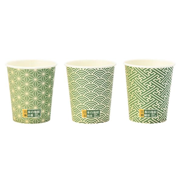 5oz。3柄アソート。地紋と総称される日本の伝統柄を紙コップにあしらいました。和風の演出にはもちろん、北欧柄にも通じるモダンさで、場所や人、時を選ばず、皆様にお使いいただけるベーシックデザインカップです。材質：バージンパルプ100％、内面PEラミネート商品コード00826908メーカー名サンナップ材質バージンパルプ100％、内面PEラミネート種別本体のみ関連商品(ケース)日本の地紋カップ 150mL 100枚入 30点・注意事項：モニターの発色によって色が異なって見える場合がございます。・領収書については、楽天お客様マイページから、商品出荷後にお客様自身で印刷して頂きますようお願い申し上げます。・本店では一つの注文に対して、複数の送り先を指定することができません。お手数おかけしますが、注文を分けていただきます様お願い致します。・支払い方法で前払いを指定されて、支払いまで日数が空く場合、商品が廃番もしくは欠品になる恐れがございます。ご了承ください。・注文が重なった場合、発送予定日が遅れる可能性がございます。ご了承ください。・お急ぎの場合はなるべく支払い方法で前払い以外を選択いただきます様お願い致します。支払い時期によっては希望納期に間に合わない場合がございます。