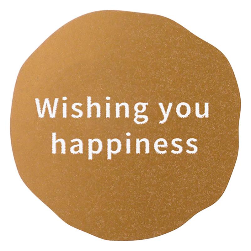 渋い色味のマットゴールドにメッセージが入ったギフトシールです。フリーハンド風のゆるい曲線がかわいらしくシンプルなデザインで、貼るだけでスタイリッシュなギフトラッピングが作れます。ゆらぎのある円形なので、貼付時に少し傾いても自然な感じに仕上がるのもポイント。強粘着タイプなので、はがれやすい梨地素材にもお使いいただけます。シートタイプ。サイズ：W41×H41mm材質：上質紙重量：27g商品コード00828752メーカー名ヘッズサイズW41×H41mm材質上質紙重量27.00g・注意事項：モニターの発色によって色が異なって見える場合がございます。・領収書については、楽天お客様マイページから、商品出荷後にお客様自身で印刷して頂きますようお願い申し上げます。・本店では一つの注文に対して、複数の送り先を指定することができません。お手数おかけしますが、注文を分けていただきます様お願い致します。・支払い方法で前払いを指定されて、支払いまで日数が空く場合、商品が廃番もしくは欠品になる恐れがございます。ご了承ください。・注文が重なった場合、発送予定日が遅れる可能性がございます。ご了承ください。・お急ぎの場合はなるべく支払い方法で前払い以外を選択いただきます様お願い致します。支払い時期によっては希望納期に間に合わない場合がございます。