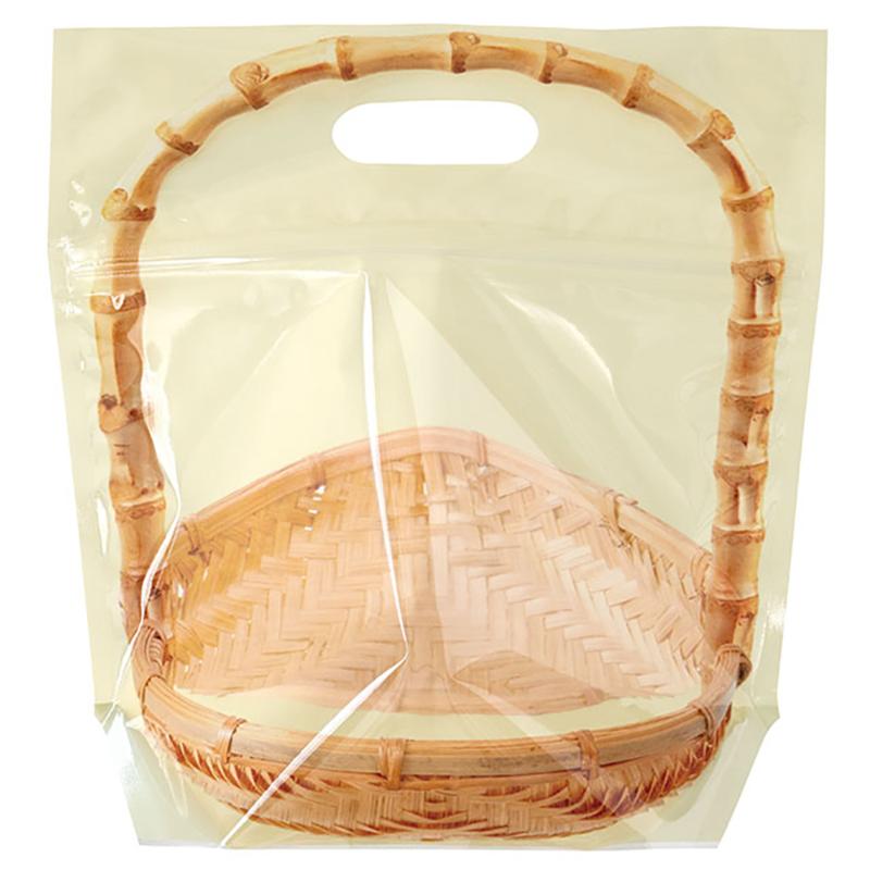 【1点】ラッピング用品 TBN-ZSS 竹かごジップ付バッグ/ナチュラル-SS(30枚) ヘッズ...