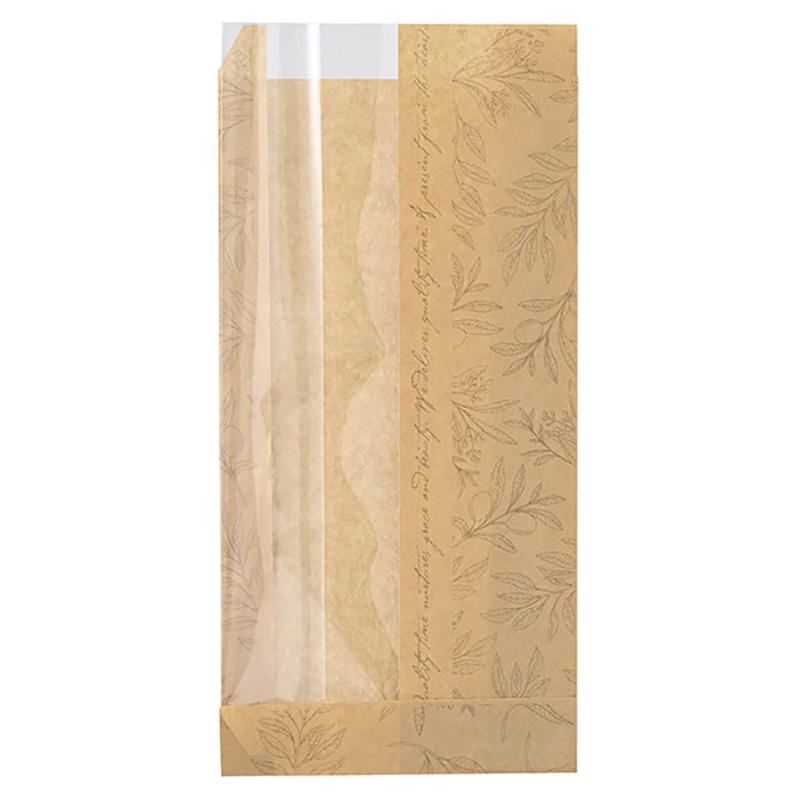 【1点】ラッピング用品 BFE-2WP ベルフィーユ窓付紙袋-2/耐油対応(100枚) ヘッズ 00829637