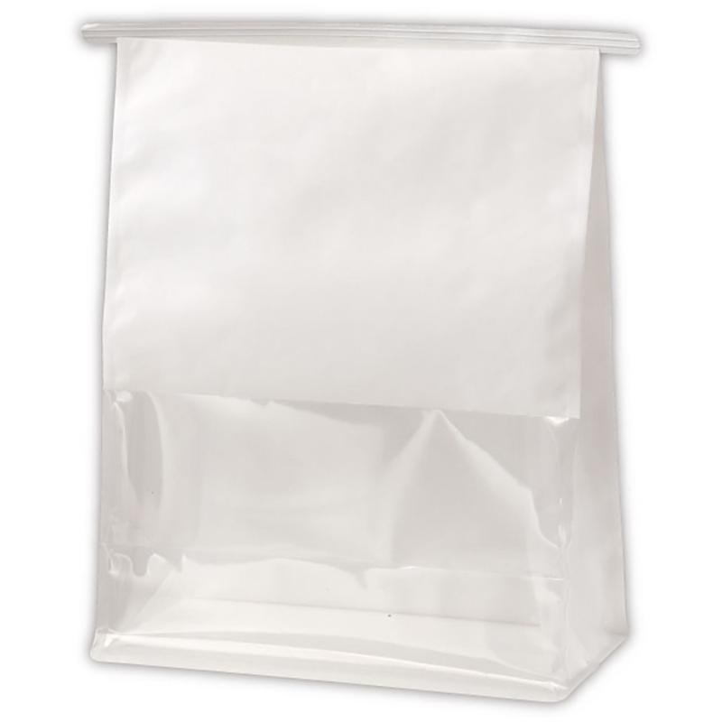 【1点】ラッピング用品 MW-1WP 無地ホワイト窓付角底袋-1/ワイヤー付(30枚) ヘッズ 00829719