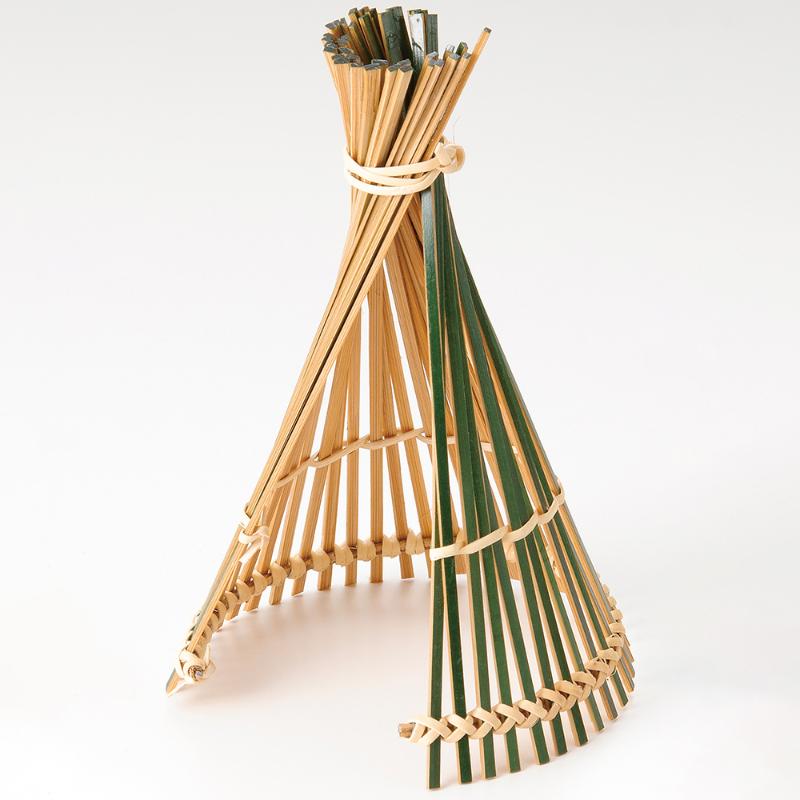 【1点】竹かご 雪囲い青 萬洋 00842065