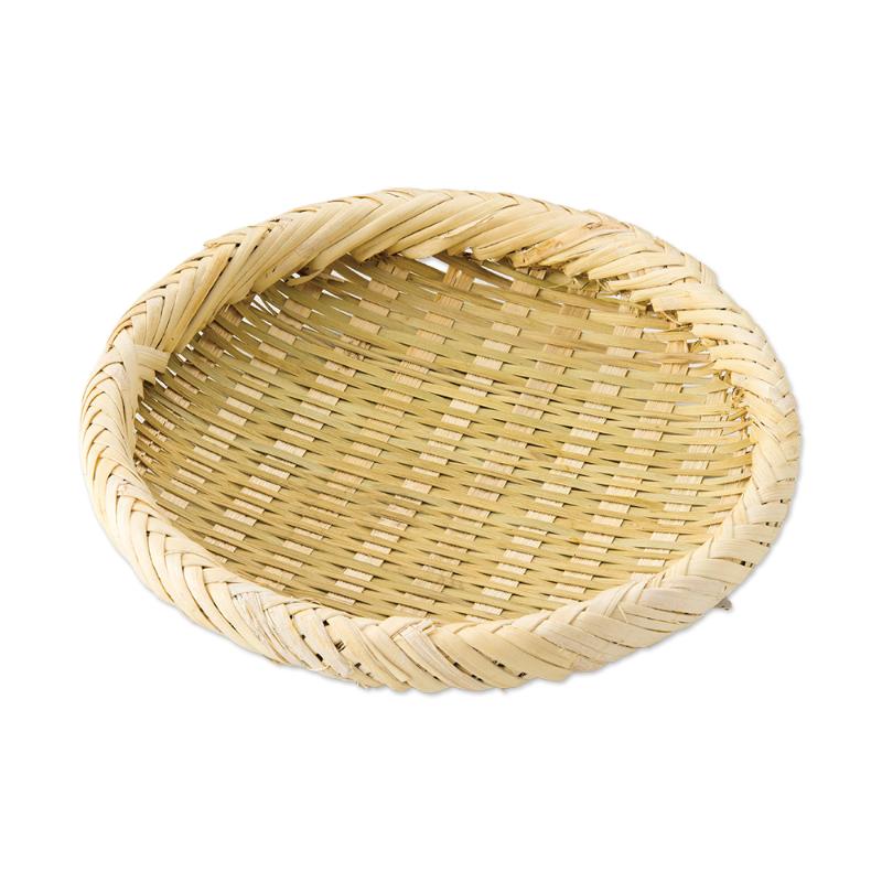 【200点】飲食店備品 籐巻浅ザル 21号 萬洋 00842360