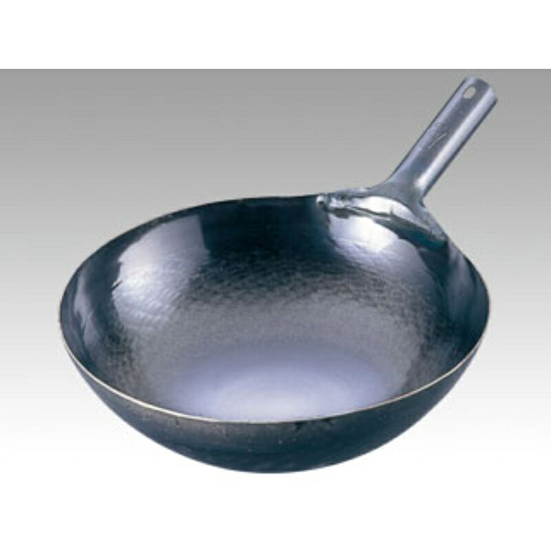 【1点】山田 鉄 打出片手中華鍋(板厚1.6)24cm 00845724
