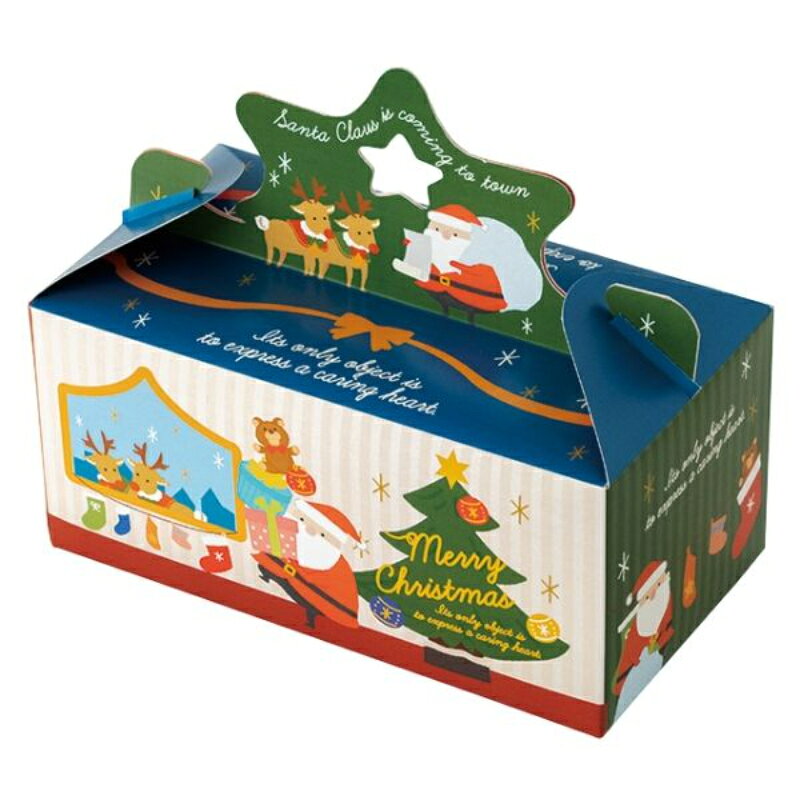 ころころしたサンタクロースが可愛いクリスマスのギフトボックスです。星をモチーフにした立体的なハンドル部分が店頭でひと際目を引き、楽しいクリスマスのイラストと共ににぎやかなクリスマスコーナーづくりに活躍します。裏表でイラストが違うので、いろんな方向で飾っていただくのもおすすめです。サイズ：[外寸]W165×H140(75)×D90mm材質：板紙 350g/平米商品コード00846454メーカー名ヘッズサイズ[外寸]W165×H140(75)×D90mm材質板紙 350g/平米関連商品(ケース)クリスマスチャビーサンタ ギフトボックス-1(10枚) 1点・注意事項：モニターの発色によって色が異なって見える場合がございます。・領収書については、楽天お客様マイページから、商品出荷後にお客様自身で印刷して頂きますようお願い申し上げます。・本店では一つの注文に対して、複数の送り先を指定することができません。お手数おかけしますが、注文を分けていただきます様お願い致します。・支払い方法で前払いを指定されて、支払いまで日数が空く場合、商品が廃番もしくは欠品になる恐れがございます。ご了承ください。・注文が重なった場合、発送予定日が遅れる可能性がございます。ご了承ください。・お急ぎの場合はなるべく支払い方法で前払い以外を選択いただきます様お願い致します。支払い時期によっては希望納期に間に合わない場合がございます。
