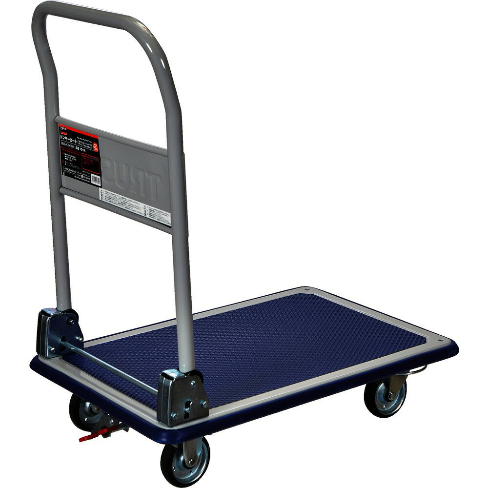 TRUSCO プレス製台車 ドンキーカート 折畳 4輪リングストッパー付 101NJKRS-4