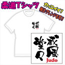 【送料無料（メール便）】柔道柄Tシャツ/柔道に適した熟語（表