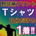【送料無料(メール便)】半袖Tシャツ ( 野球柄プリント ) 世界に1着!!を1着から生産できるオリジナルウェアー。練習着はもちろん、記念品やプレゼントにも最適...
