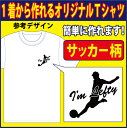 【送料無料(メール便)】半袖Tシャツ ( サッカー柄プリント ) 世界に1着!!を1着から生産できるオリジナルウェアー。練習着はもちろん、記念品やプレゼントにも...