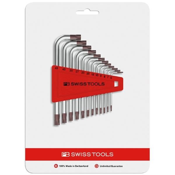 Rakuten - PBスイスツールズL型へクスローブレンチ12本セット【T6-T45】410H6-45CN(PB SWISS TOOLS)