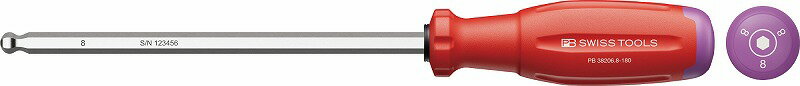乐天商城 - PBスイスツールズスイスグリップEVOボールポイント六角ドライバー8mm38206.8-180