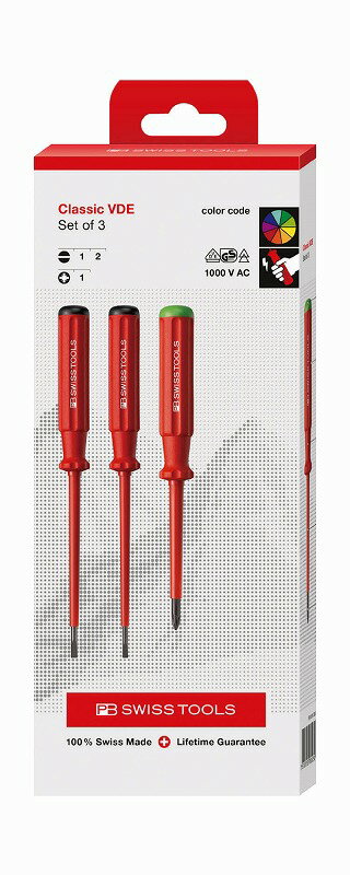 PB�������ġ��륺��泌�쥯�ȥ��ɥ饤�С����å�3���� BOX5551CBB(PB SWISS TOOLS)