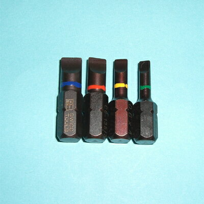 PBスイスツールズ1/4”Hexマイナスビットショート#1/#2/#3/#4【ナノコート】C6-135 4本セット(PB SWISS TOOLS)