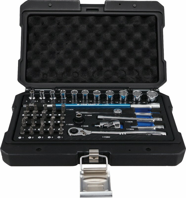 Rakuten - シグネット(SIGNET) 1/4DR 38PC ソケット＆ビットセット（6角）11722