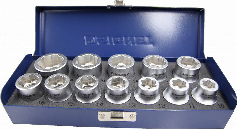 シグネット(SIGNET)1/2”SQボルトリムーバーソケットセット【12PC】13282