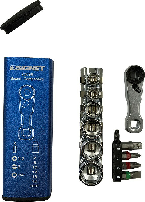 シグネット(SIGNET)ウルトラショートスクエアラチェットセットブルー22096